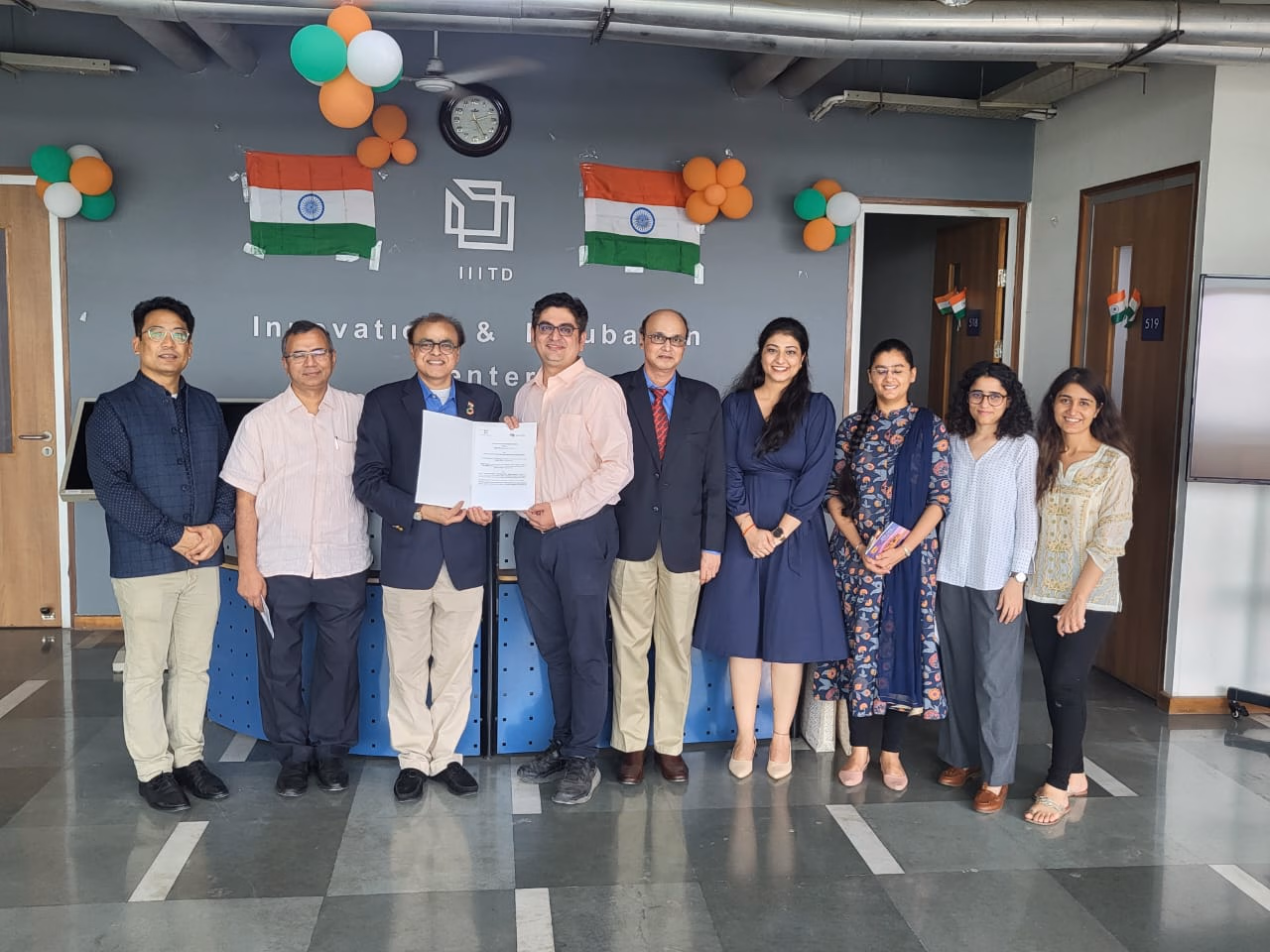 MoU signing between Health Parliament and iHub Anubhuti- IIITD Foundation