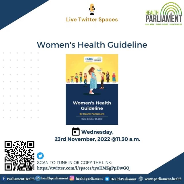 Women’s Health Guideline : 23 Nov 2022